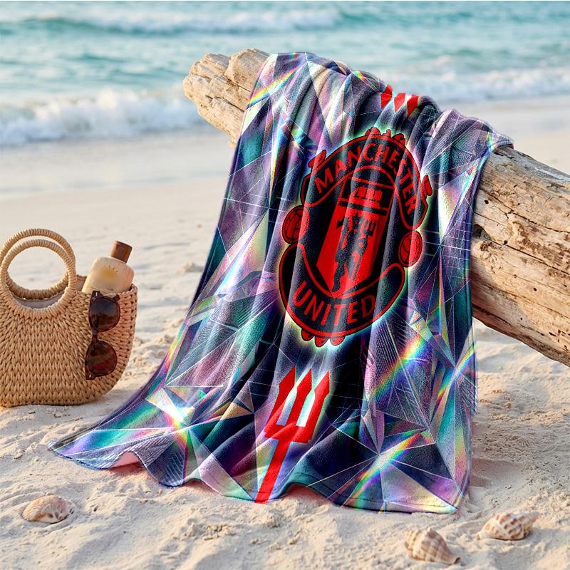 Manchester United Print Microfiber Beach Towel Quick Dry Absorbent Large Towel For Beach Swimming Travel