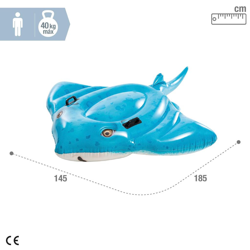 Intex Stingray Ride-On, Retracted Size: 1.85m x 1.45m (57576NP)