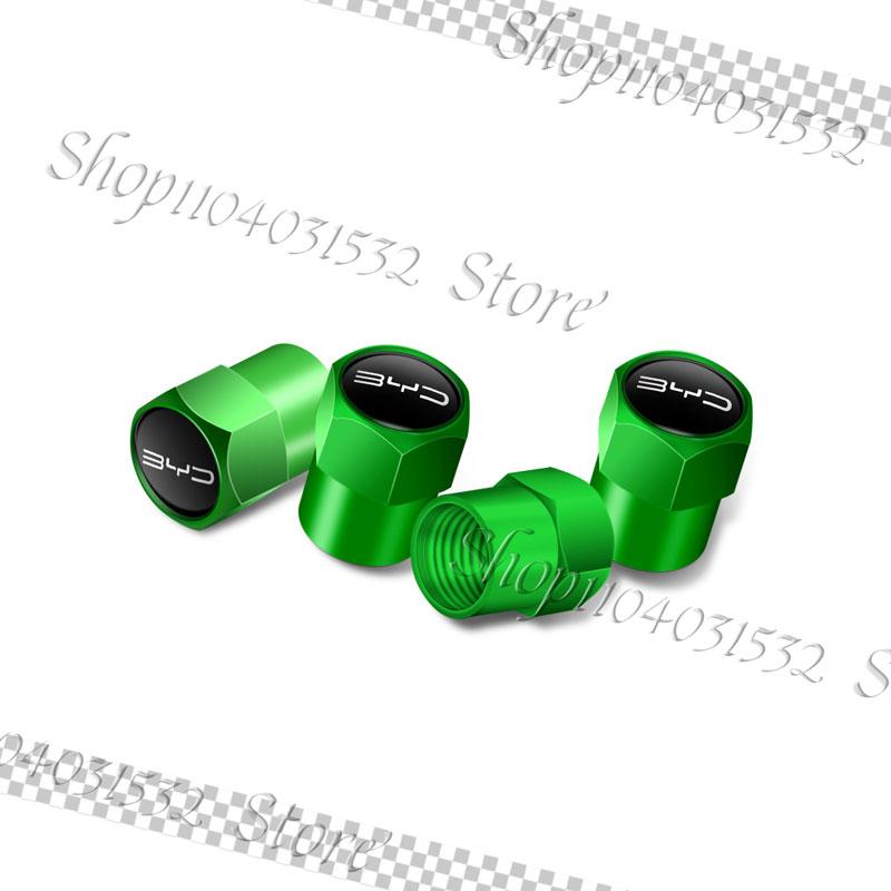 4Pcs Metal Car Styling Emblem Car Valve Caps Wheel Tires Air Tyre Stem Protective Cover For BYD Logo E5 E6 G3 G5 T3 F6 S6 Atto 3