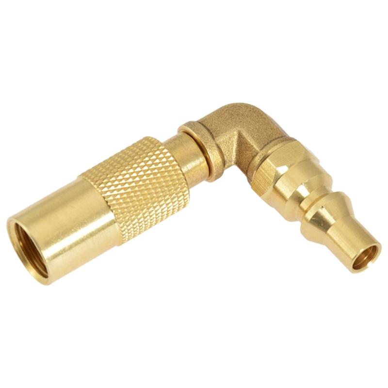 

Propanes Connection Elbow 1/4In Quick Connects Adapter Brass Propanes Fitting Camping Accessories for Travel Trailer Grills 1