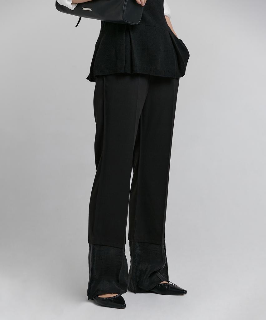Loutaideu Layered Boots Cut Pants [Black]