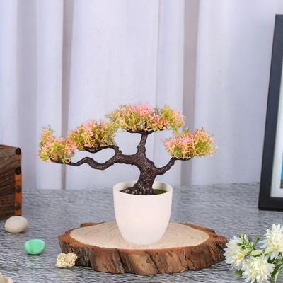 1 Stück Künstliche Bonsai-Blume mit Designer-Topf für Heimdekoration, Bonsai-Kunstblumentopf, Wohnzimmertisch und Handwerksartikel