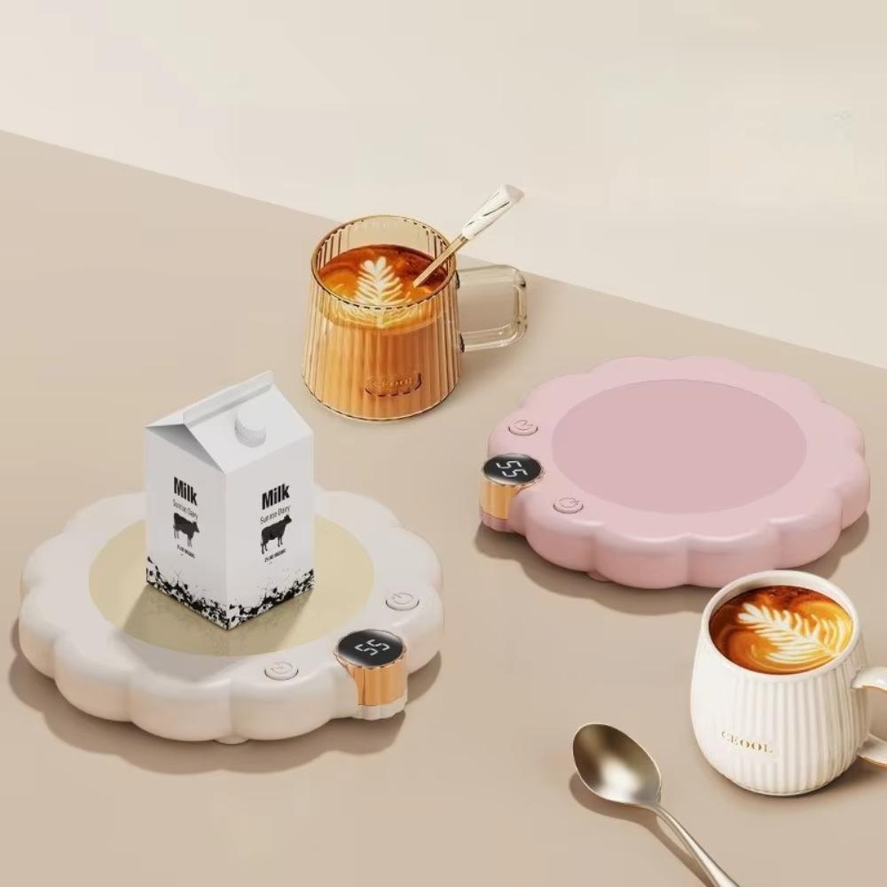 Adjustable Temperature Thermostatic Coaster Anti-dry Burn Electric Heating Cup Pad  Dormitory