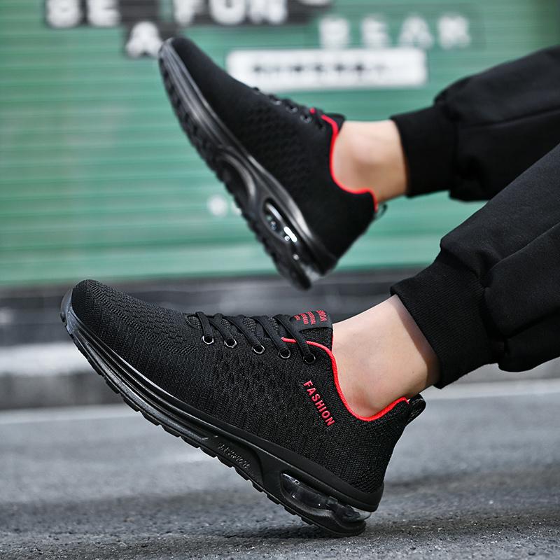 38-47 Men's Black Sneakers Summer Breathable Running Shoes Casual Shoes Sneakers Women's Large Size Sneakers