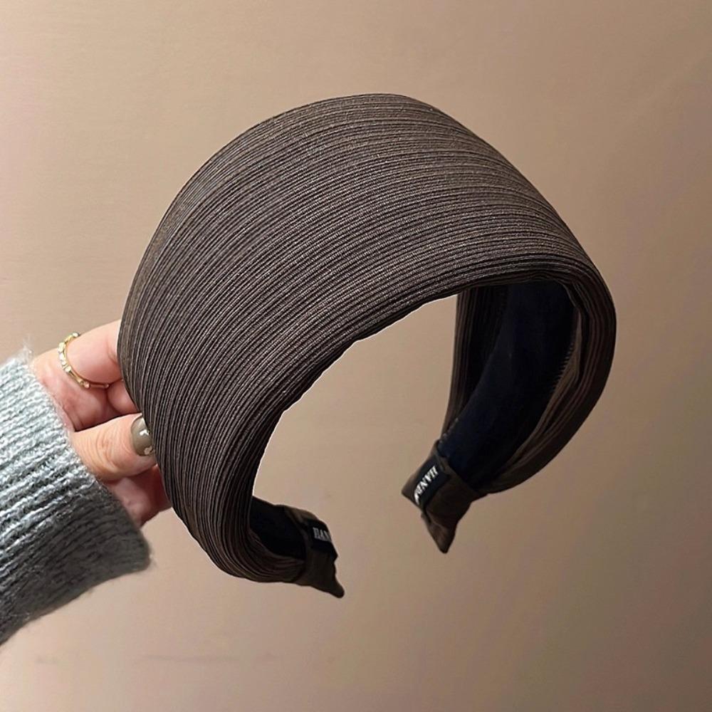 Wide Edge Hair Hoop Solid Hair Ornament Hair Accessories Hair Band  Women Girls