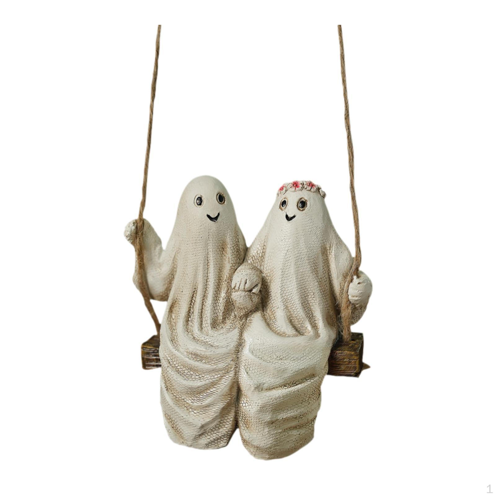 

Couple Ghost with Swing Hanging Decoration for Cafe And Home Use бежевый