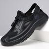 Fashion Designer New Hollow Platform Leather Men's Loafers Summer Fashion Casual Outdoor Beach Men's Sandals Zapatos Hombre