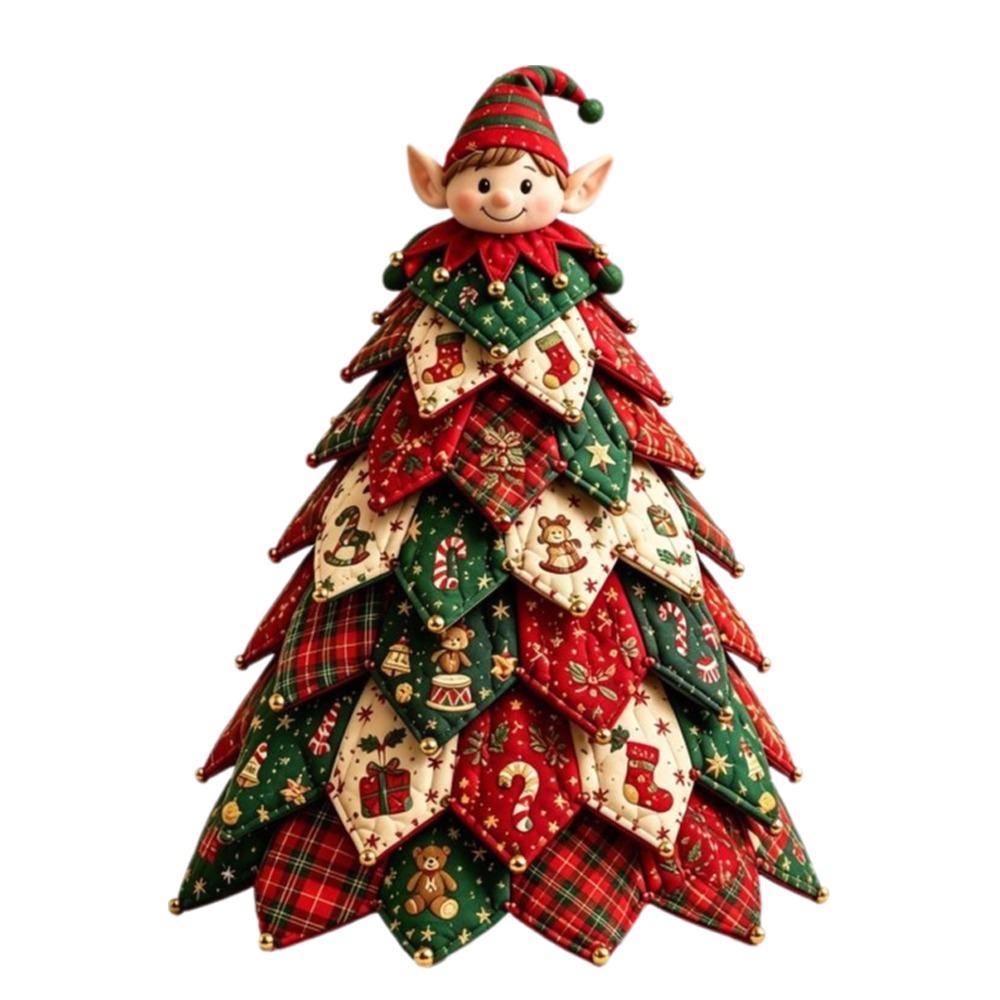 Blumenstoffe Weihnachtsbaum Patchwork-Set Kreatives Design Handgemachtes Dekorations-Kit Heimdekoration