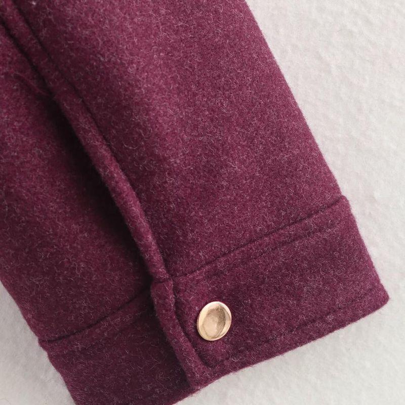 Kaslead New Arrival Women's Clothing Fashion Style Stylish Simple and Versatile Soft Woolen with Pocket Zipper Outwear