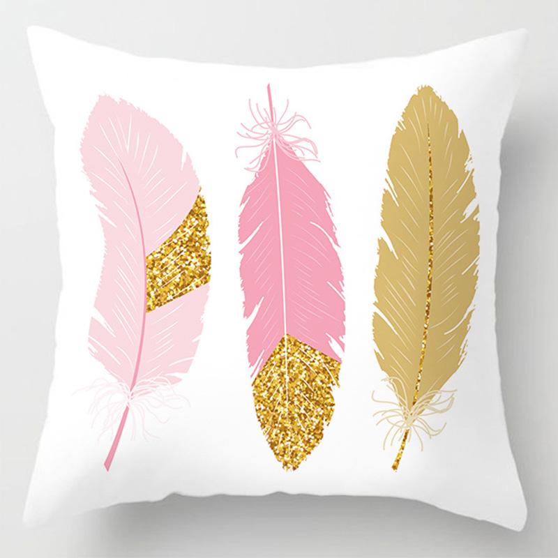 Pink Print Sweet Decorative Pillowcase Sofa Cushion Car Decoration Cushion Cover Cute Exquisite Home Decor Pillowcase