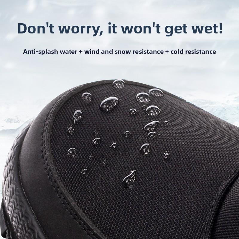 Thickened Elderly Short Cotton Boots Non-slip Casual Men's Snow Boots Padded Warm Winter Big Cotton Shoes