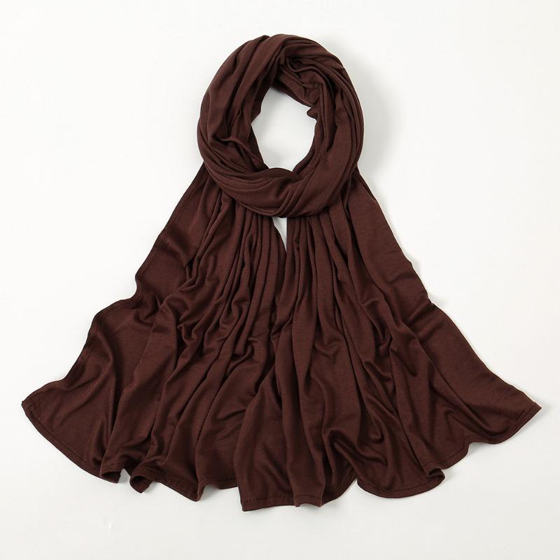 New solid color mercerized cotton sweat cloth headscarf hot-selling monochrome soft scarf YW