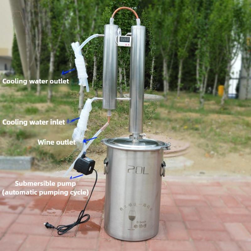 Large Capacity Copper Distiller DIY Pure Dew Essential Oil Distillation Barrel Small Household Brewing Equipment