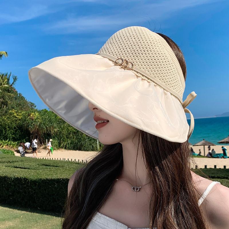 Summer Sun Protection Hat Women Large Brim Uv Shield Outdoor Sun Hat For Beach Travel