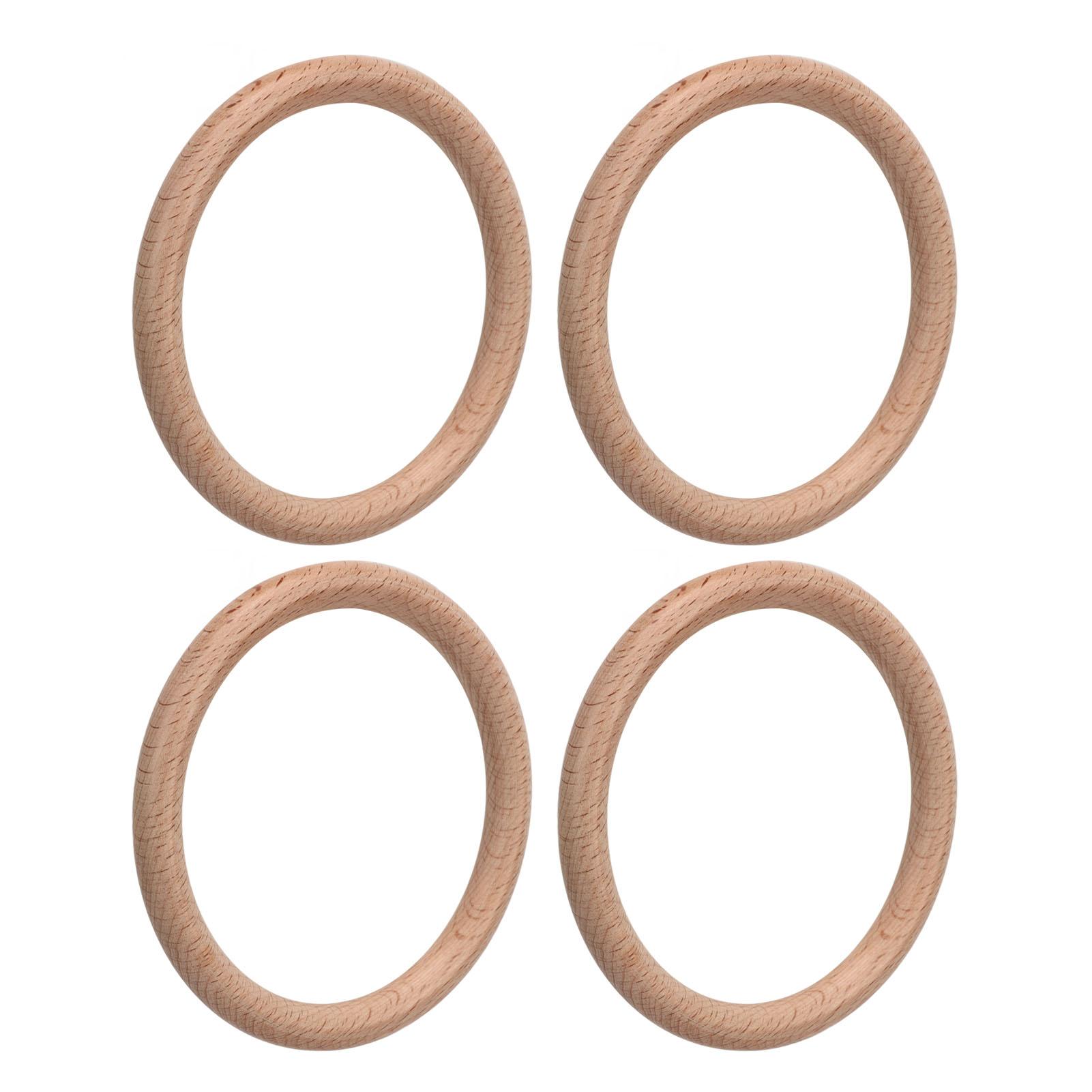 

10 шт. Деревянные кольца с натуральной текстурой, отполированные, гладкие, удобные на ощупь, подвеска из дерева Craft 10cm/3.9in