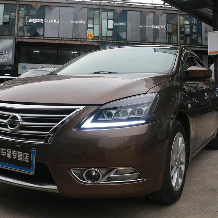 LED Headlight Assembly for 12-14 Sylphy: Daytime Running, Flowing Turn Signals