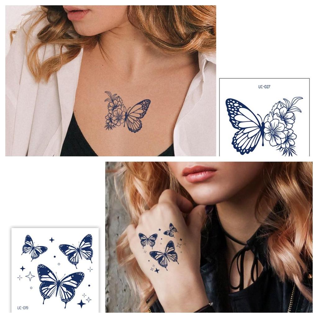 5/4/2 listy Vodotěsné Tetování Herbal Temp Small Semipermanent Butterfly Odolné tetovací samolepky
