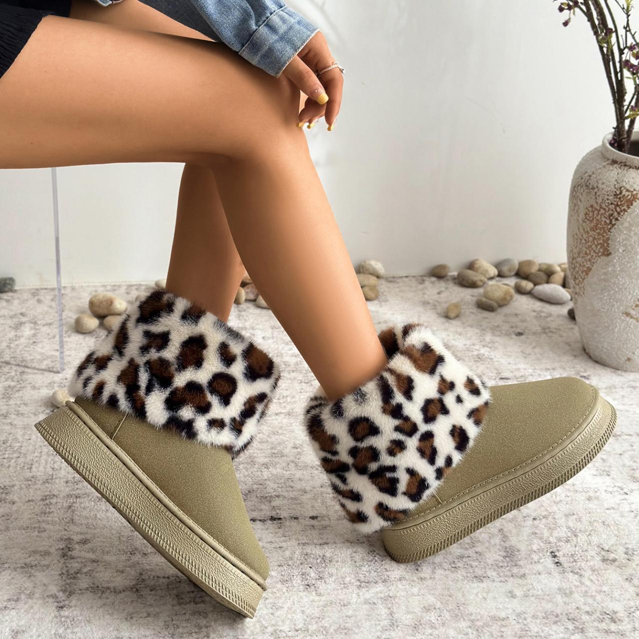 

Женская обувь 2024 года, новые женские сапоги больших размеров, модные короткие плюшевые теплые повседневные сапоги, женские высококачественные зимние сапоги с круглым носком 42 хаки