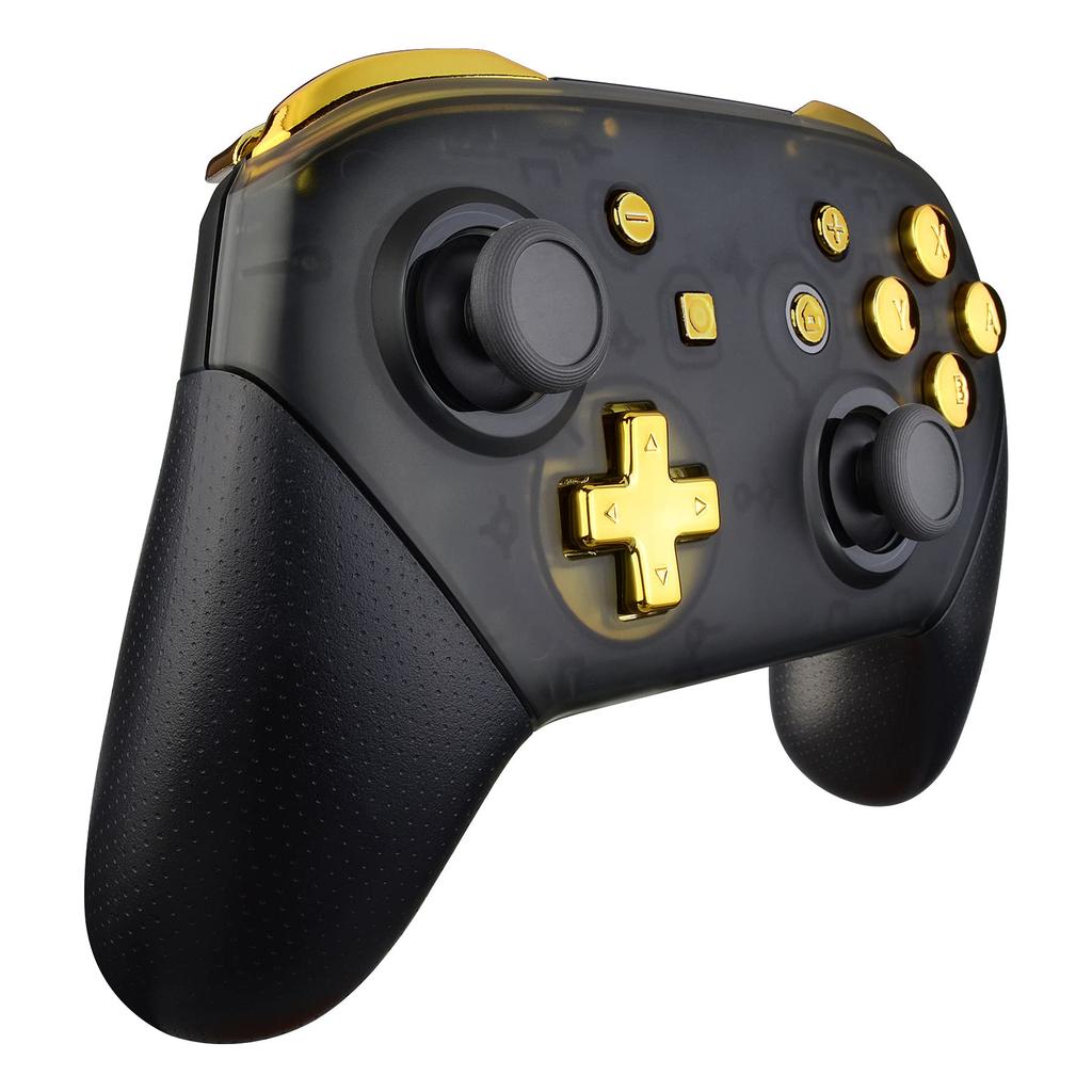 Komplett set knappar för eXtremeRate switch pro ABXY ZR ZL L R-knappar för pro-kontroller switch-kontroller ingår ej (metallisk krom) kontroller,