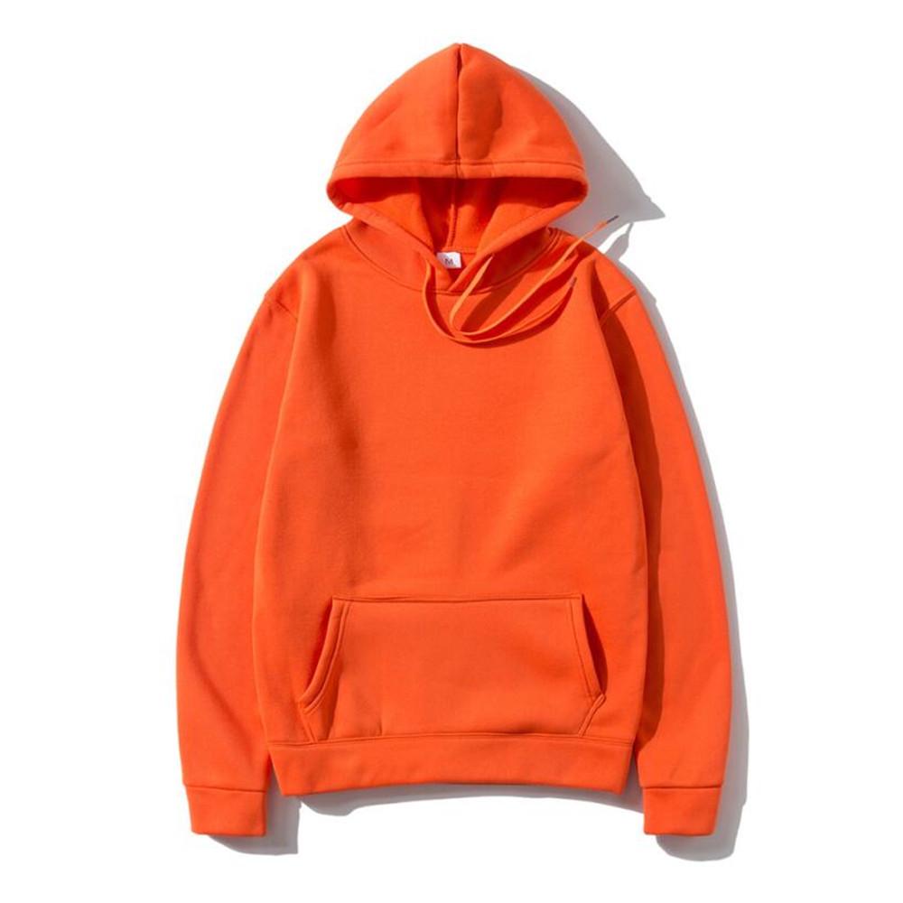 2023 Autumn/Winter Fleece-Lined Thick Hoodie - Unisex European/American Loose Fit, Plain Color.