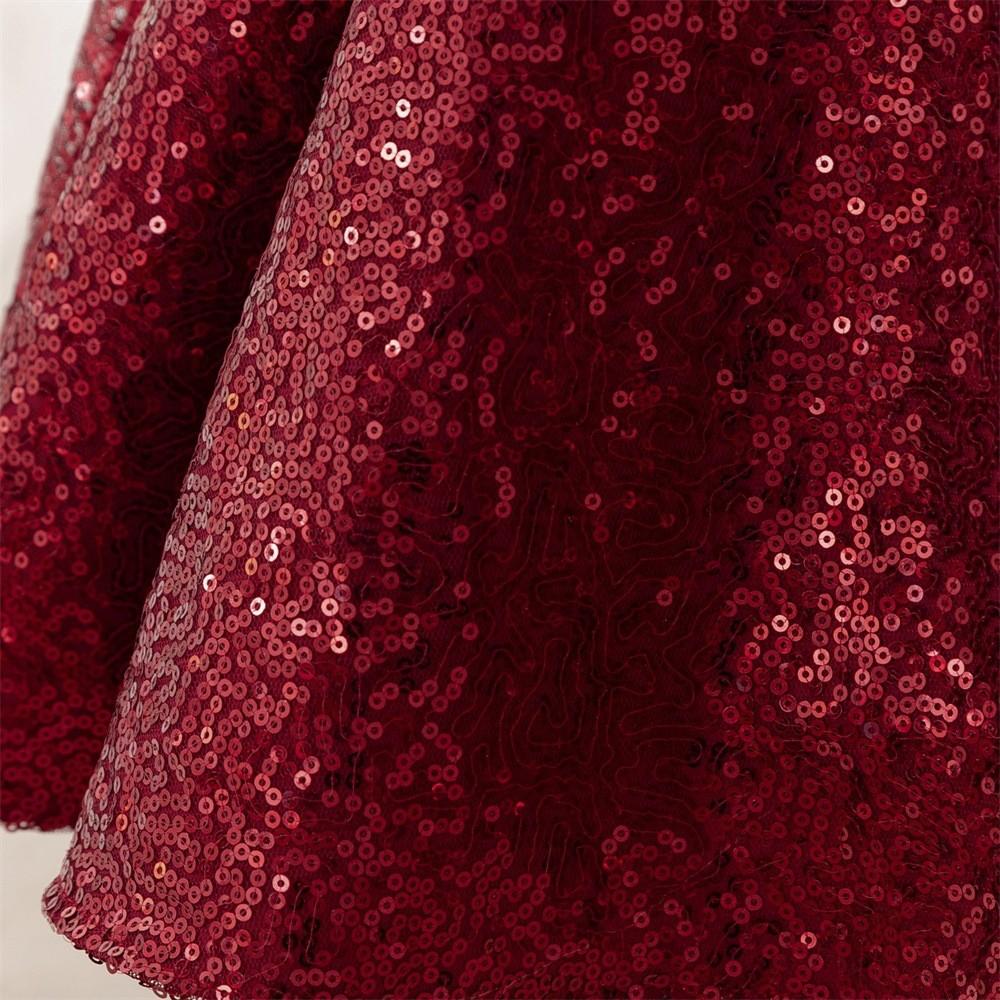 Kids Girls Santa Claus Xmas Princess Sequins Dress Children Christmas New Year Cosplay Costumes Kindergarten Performance Role Play Outfit