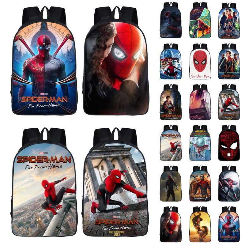 Stylish Spiderman Far From Home Backpack With Durable Oxford Cloth Design For Kids