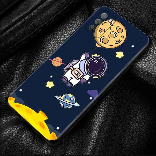 Fall Für Xiaomi Poco X3 Nfc X3 M3 Pro X3 F3 Gt F1 Abdeckung Für Mi 11t 10t pro 9t 11 Hinweis 10 Lite Civi Shell Nette Cartoon Astronaut