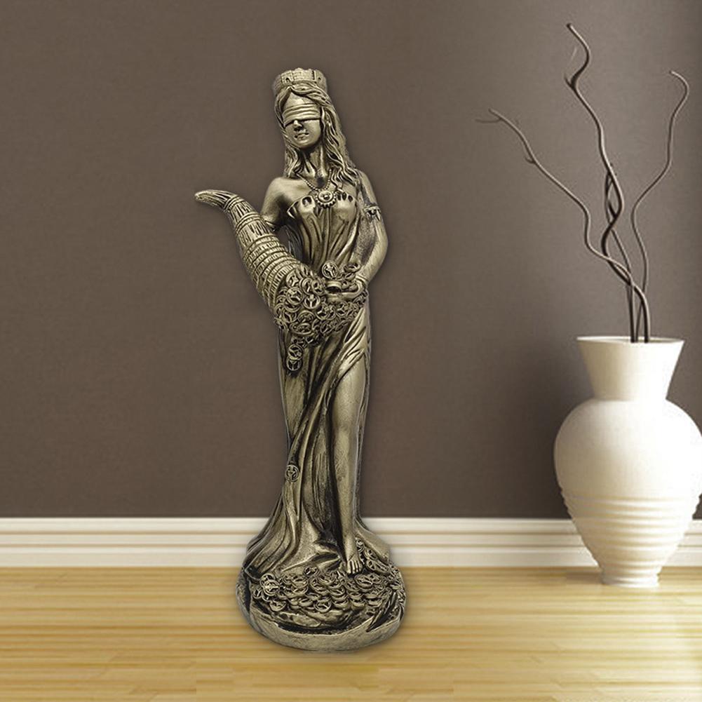 Vintage Resin Greek Goddess Of Wealth Home Decoration & Office Angel Crafts Lucky Desktop & Gifts Home Statue Cashier Decor P5D7
