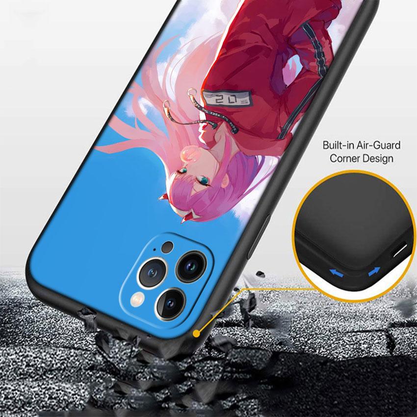 PP64 Zero Two Soft Shell Phone Case for Samsung Galaxy S20 S21 S22 Ultra FE + Plus A21S A22 A24 A25 A26 A30 A30S A31