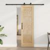 Sliding Door Natural and Black 61 X 198.5 Cm