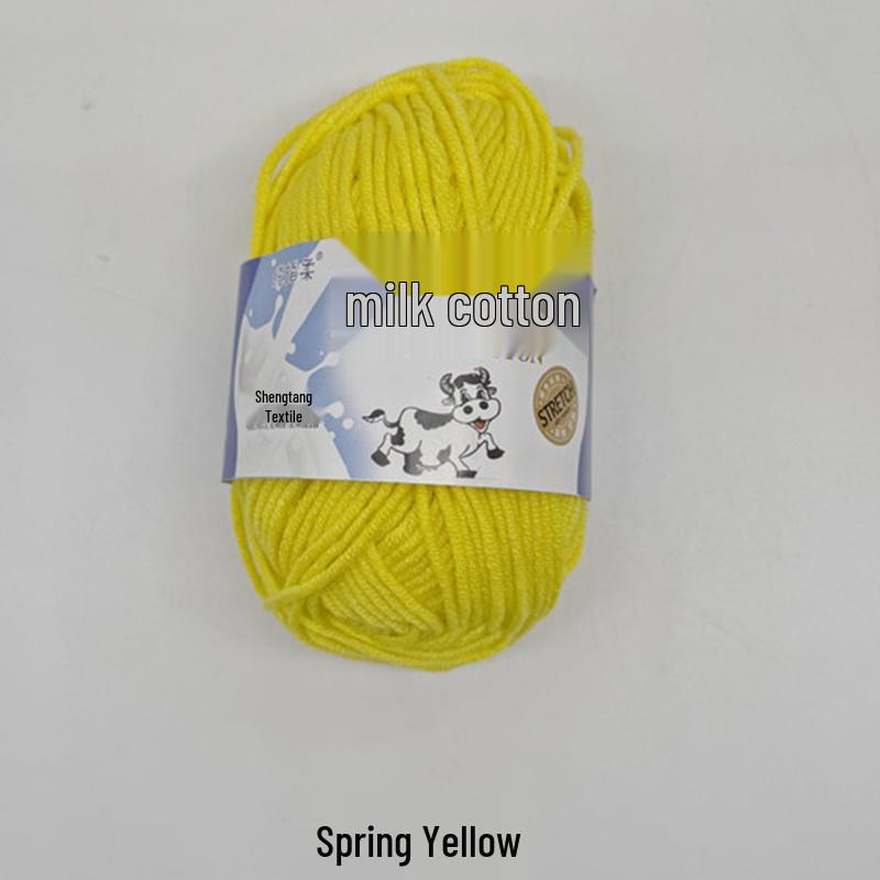 5-Strand Milk Cotton Yarn Scarf & Hand-Knitted Hat Yarn - Baby Soft, Medium Thickness, Free Shipping