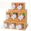 10pcs Khaki Clear Window Bakery Boxes Individual Cupcake Boxes Cookie Boxes Gift Box Gift Packing Box for Cookies Donuts Macaroon Mini Cake Boxes