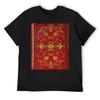 Red 'portefuille' Book Cover with Gold Thread and Lock, 1764 T-Shirt Custom T Shirt Graphic Tee Shirt Anime Shirts Men