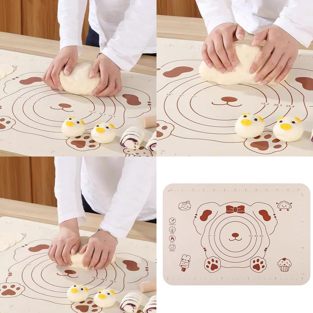 Large Silicone Baking Mat Thick Nonstick Kneading Dough Mat Pizza Cake Sheet Liner Pastry Tools Dough Rolling Mat