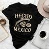 Mexican Pride Unisex Women Unisex Tees Hecho En Mexico Independence Day Fashion Tees Loose Vintage Printed  Graphic T Shirts
