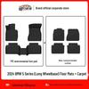 Compatible TPE Trunk Mat for 2024 BMW 5 Series: Eco-Friendly, Waterproof, Wear-Resistant, Carbon Fiber Pattern.