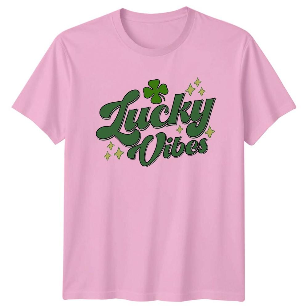 Lucky Vibes TShirt St Patricks Day Holiday Gift For Him And Her