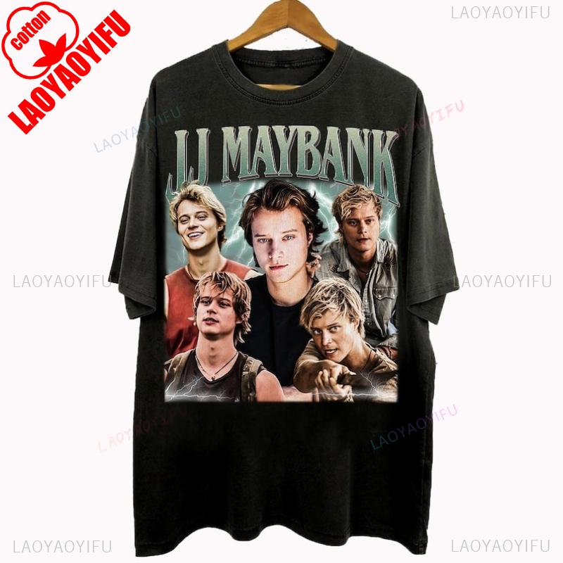 Vintage lata 90. Styl Bootleg JJ Maybank Outer Banks Prezenty dla Mężczyzn i Kobiet Hipster Street Fashion Unisex Koszulka z Nadrukiem Top
