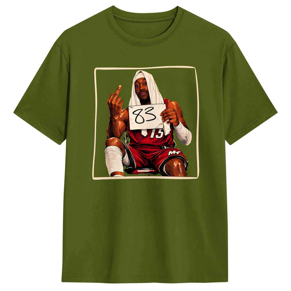 Bam Adebayo 83 TShirt Summer  Hip Hop T Shirts Unisex Cotton ONeck Oversized Top Tees ShortSleeve Classic Tops