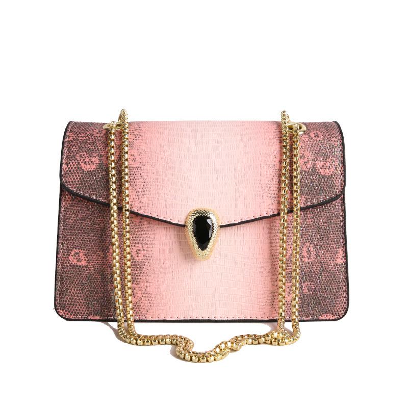 New Fashionable High-end Snake Pattern Chain Bag Single Shoulder Crossbody Trendy Women's Bag