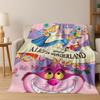 Dream Cheshire Cat Alice In Wonderland Cartoon Flannel Blanket,Cozy Soft Throw Blanket for Home Bedroom Bed Sofa Cover Gift Kid