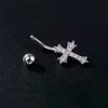 Sexy Piercing Bauchnagel Körperschmuck für Frauen Mädchen Personalisierter Einfacher Kreuzanhänger Bauchnabelringe Geschenke