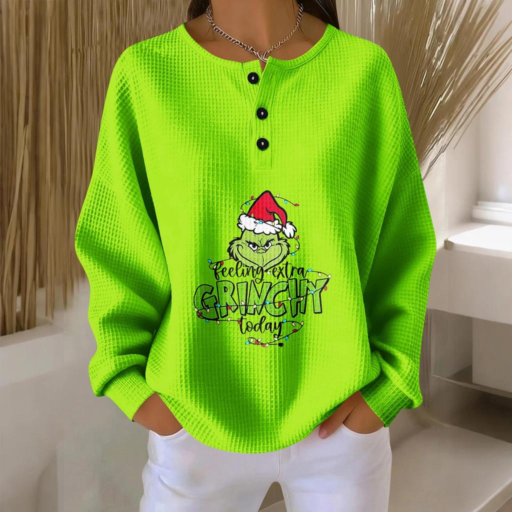 Women's Casual Shirts Long Sleeve Tops Button Up V Neck Loose Knit Fall Favorites For Women