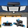 208LED Solar Outdoor Lights Security Lights with Remote Control 3 Heads Motion Sensor IP65 3 Modes Waterproof Flood Wall Lights