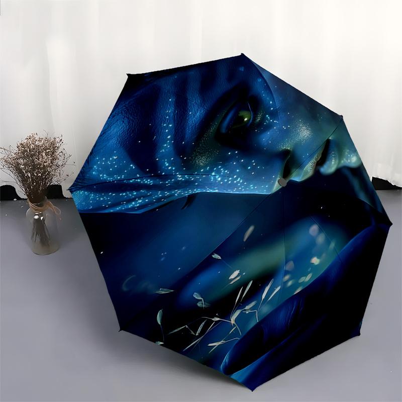 Biolumineszierender Regenschirm im Avatar-Stil: Automatisches Öffnen & Schließen, Faltbares Design, 8-Rippen-Eisenrahmen, Geeignet für Fans, Reisende, Täglichen Gebrauch