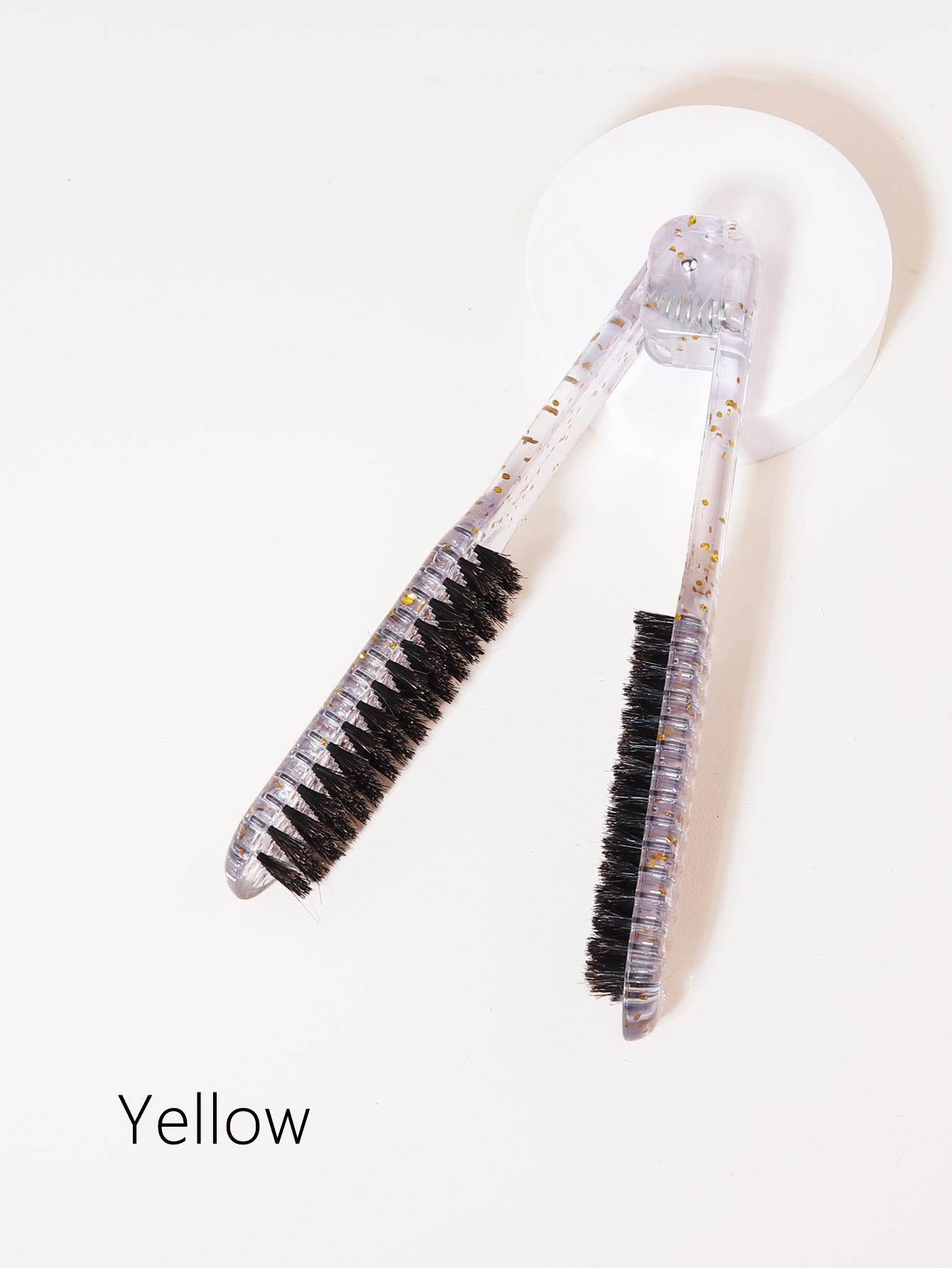 

crystal transparent mane V-shaped straight hair ion ironing clip brush for women s straight hair Special for real hair wigs
