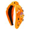 New Halloween-themed Knotted Headband for Women European-American Style Polyester Fiber Uniquely Stylish Diamond-studded Bat