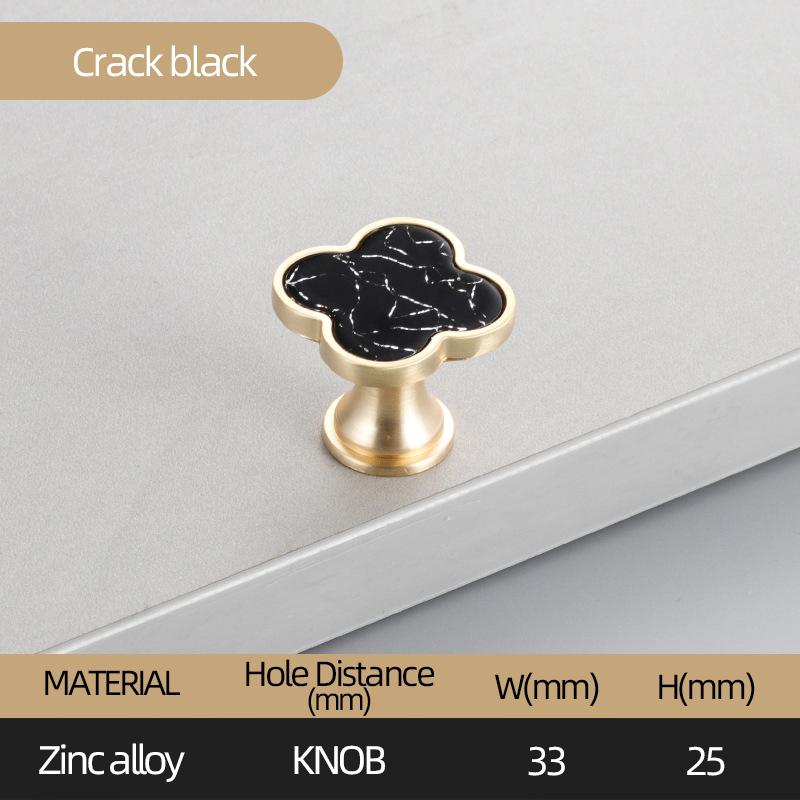 Oukali Four Leaf Zinc Alloy Furniture Mix Color Cabinet Handles Knobs
