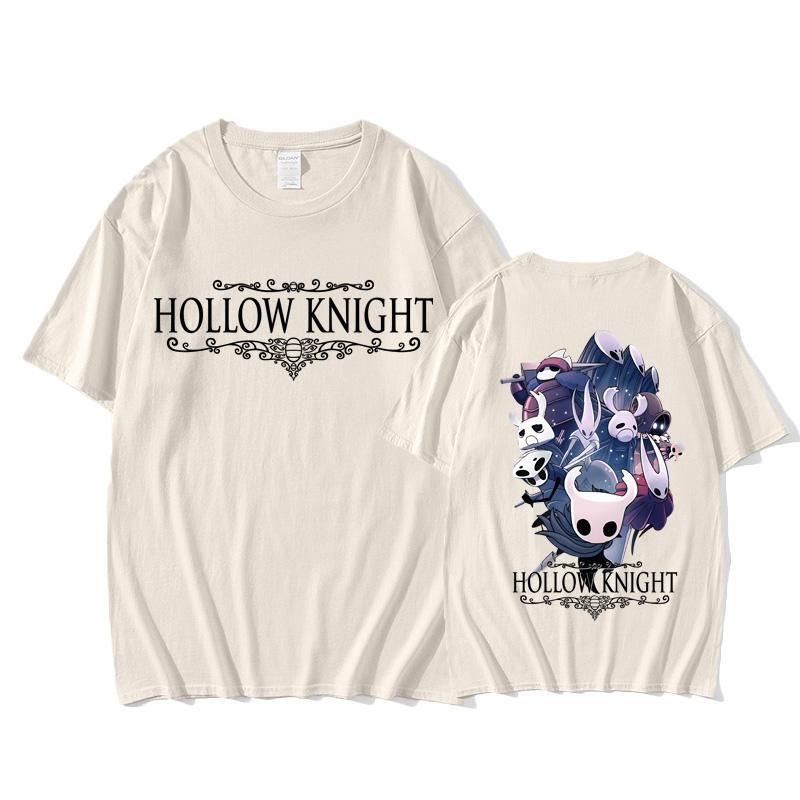 

Футболки с аниме-принтом Hollow Knight 2025 Лето Круглый вырез 100% хлопок Повседневный мерч Barbatos Принтованные топы Футболка с мангой XXL песочный