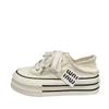 Summer New Canvas Shoes Half Drag Women's Outer Shoes Casual Board Shoes Two Wear One Pedal White Shoes